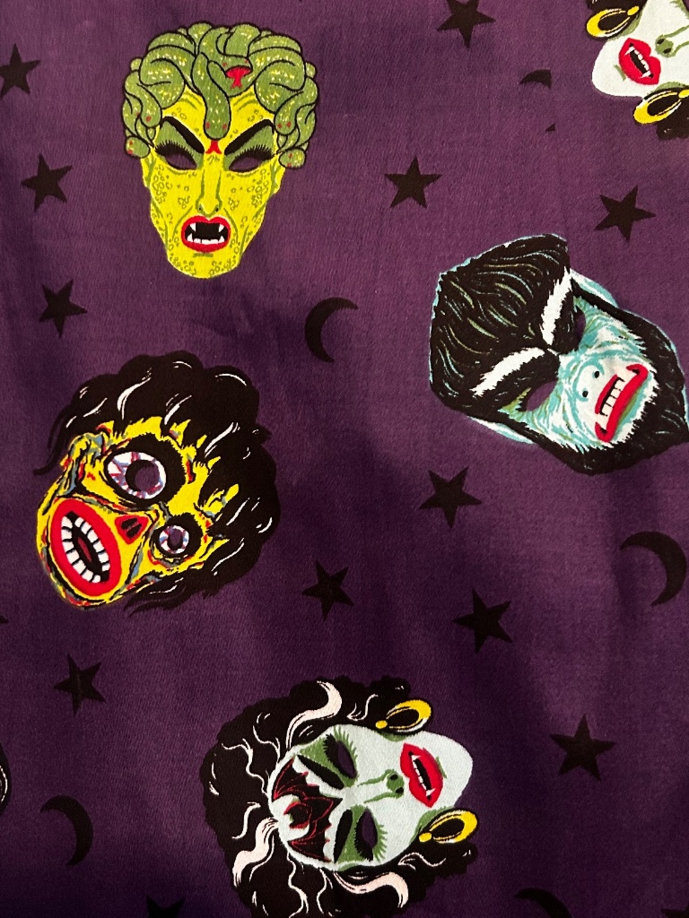 Ben Cooper Monster Mask print Vixen Pencil Skirt - Picture 2 of 6